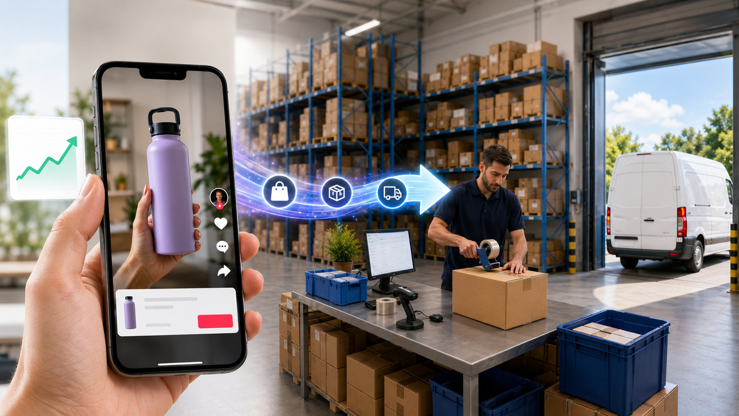 Order processing in the warehouse